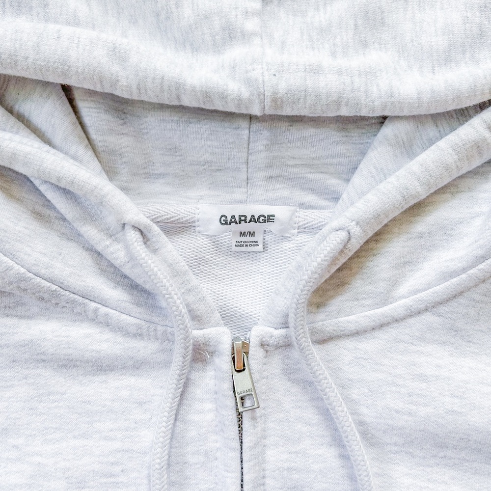 Garage Cropped Zippie Hoodie (Size: M) - Picture 7 of 15